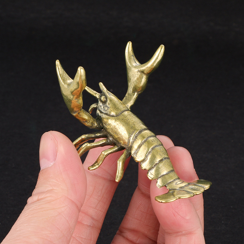 Ornamen Lobster Kuningan Padat - Vintage Collectible Pens ulasan dan harga