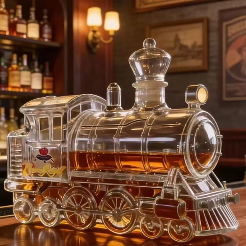 Botol Kaca Dekanter Kereta Uap - Vintage Collectible Liquor Bottles ulasan dan harga
