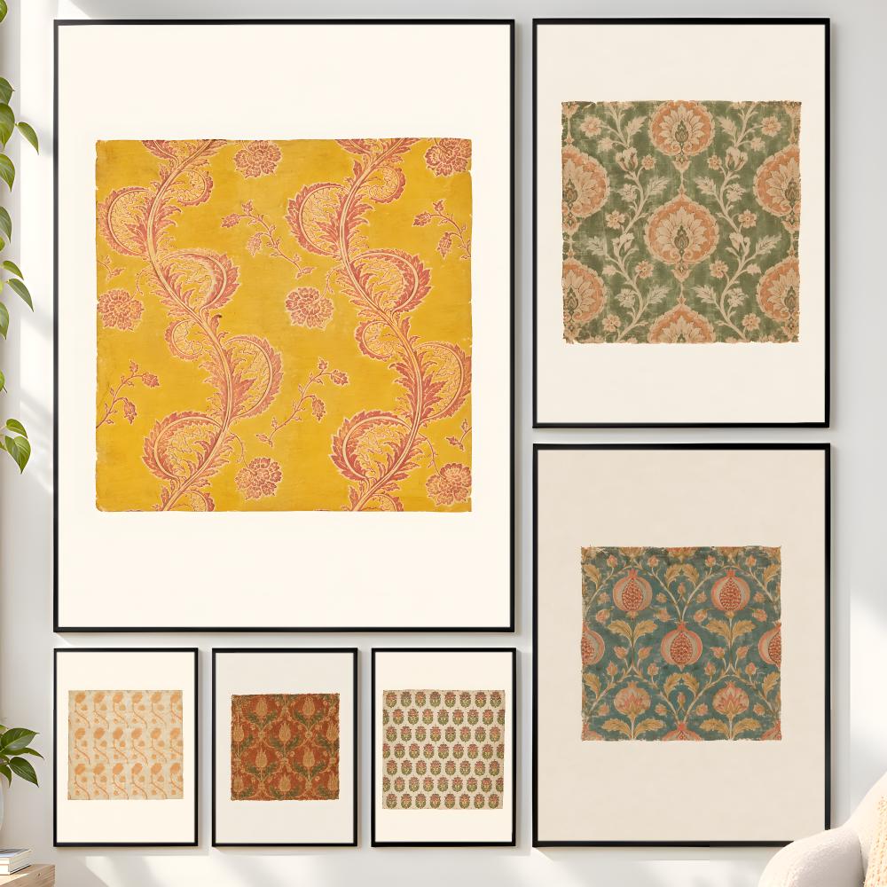 Poster Koleksi Tekstil Motif B - Vintage Collectible Posters ulasan dan harga