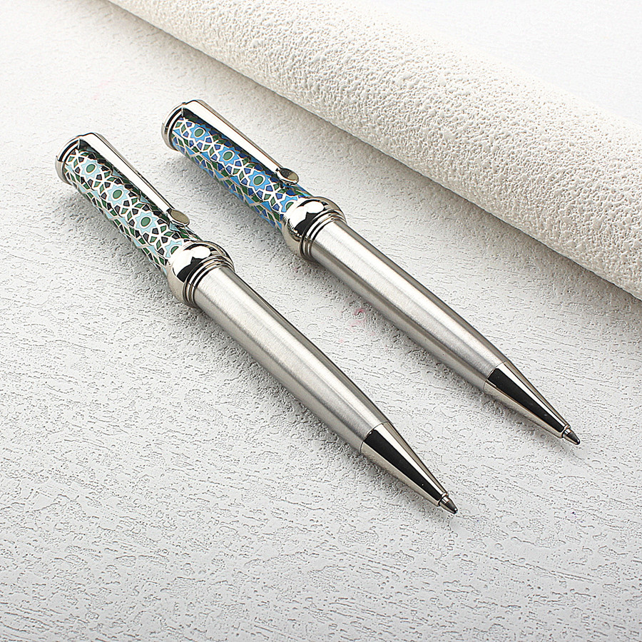 Pena Bola Logam dengan Motif B - Vintage Collectible Pens ulasan dan harga